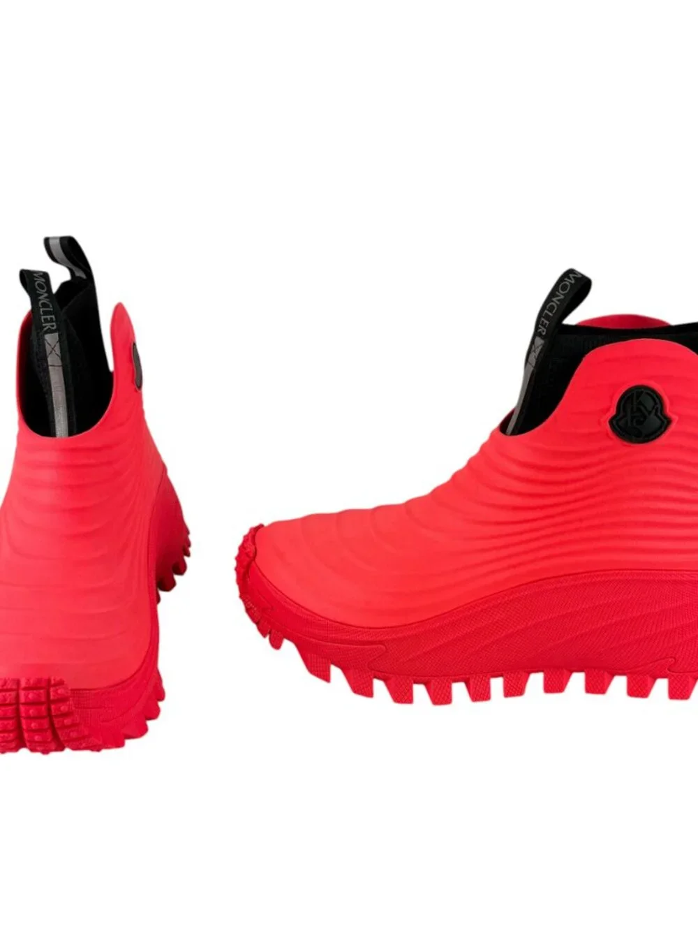 MONCLER Acqua High X Alicia Keys Pink Removable Sock Rubber Rain Boots 37 - 7US